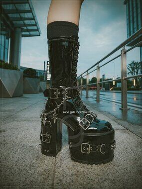 DOLLS KILL SECRET IDENTITIES PLATFORM BOOTS